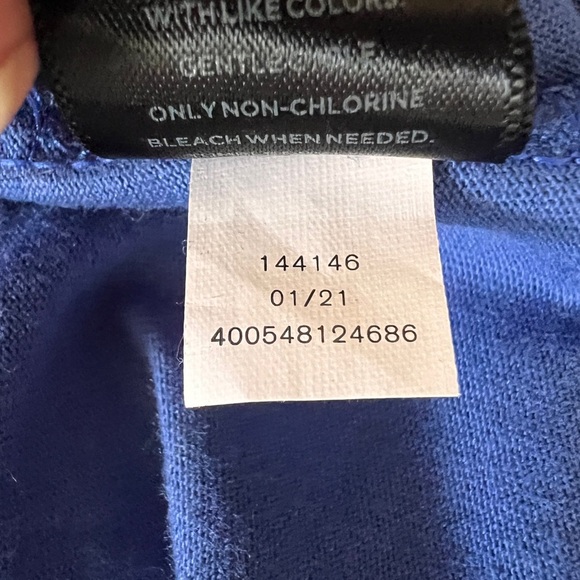 Simply Vera Vera Wang Blue and Black Midi Dress Size XL EUC - Picture 9 of 9